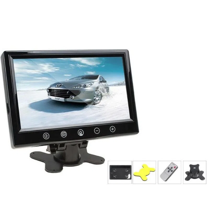 MONITOR TFT LED 10.1" POLLICI CON TELECOMANDO 2 INGRESSO VIDEO VIDEOSORVEGLIANZA