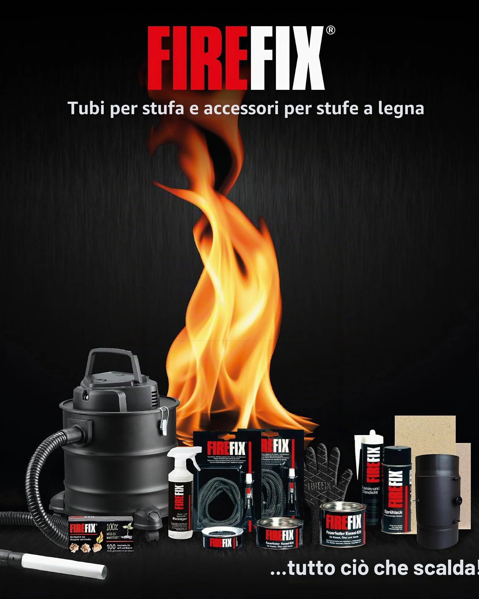 Tubo a gomito per stufa in acciaio spesso 2 mm (tubo fumo) con diametro di 120 mm, per stufe e fuochi da camino, Senotherm, nero, regolabile a 0 – 90 gradi, con porta di pulizia