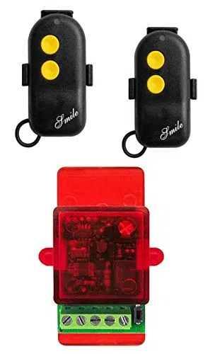 Kit apriporta automatico telecomandato per elettroserratura con 2 radiocomandi - cancellino serratura elettrica a 12-24Vca - si collega direttamente al pulsante di apertura