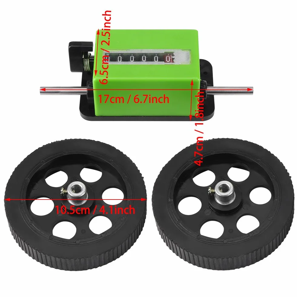 Contatore A Lunghezza Meccanica A 6 Cifre Contatore Lunghezza Di Misurazione Con Rotella, Contatore Rotolamento Contatore Meccanico Lunghezza Ruota