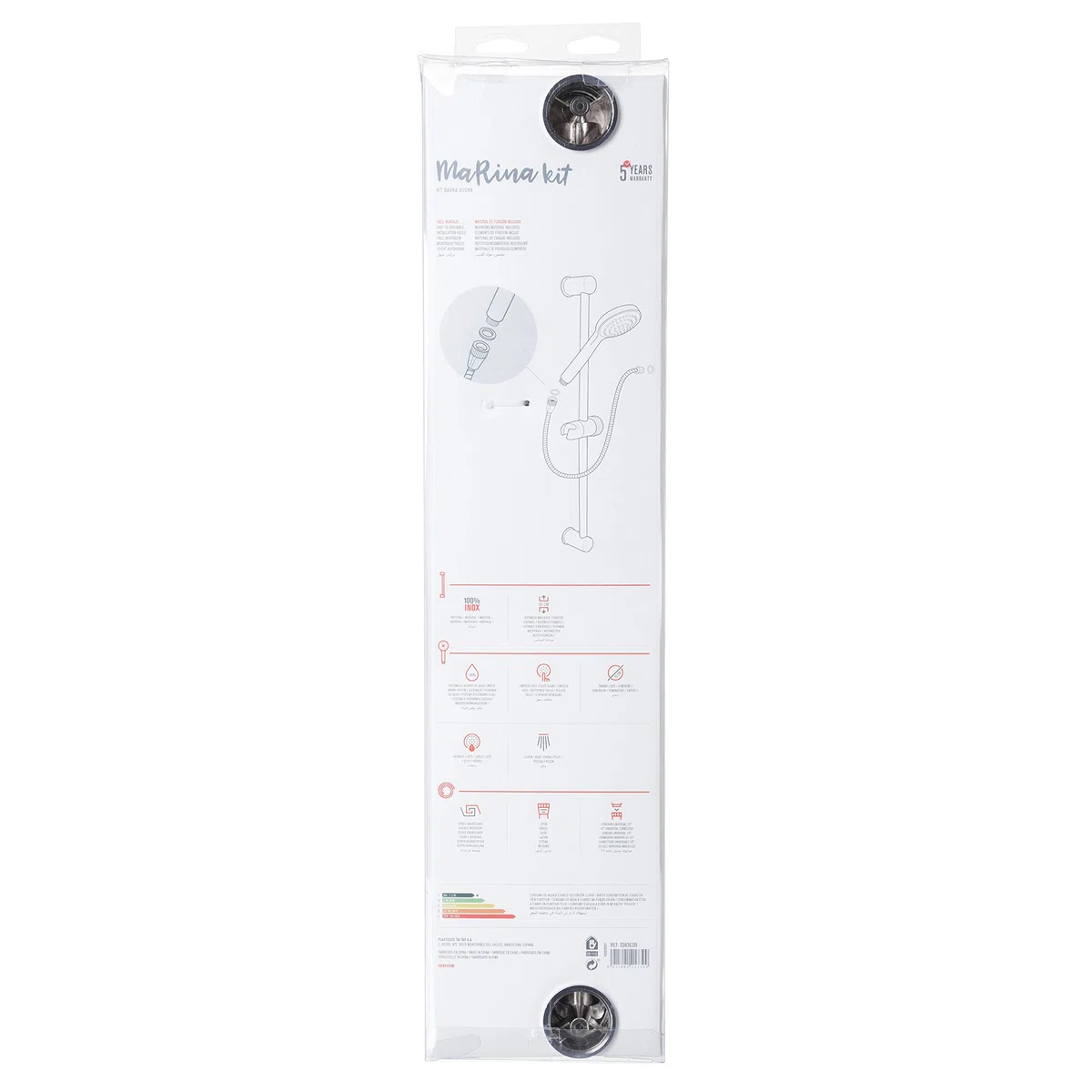 TATAY 3383609 Marina - Kit da doccia con colonna