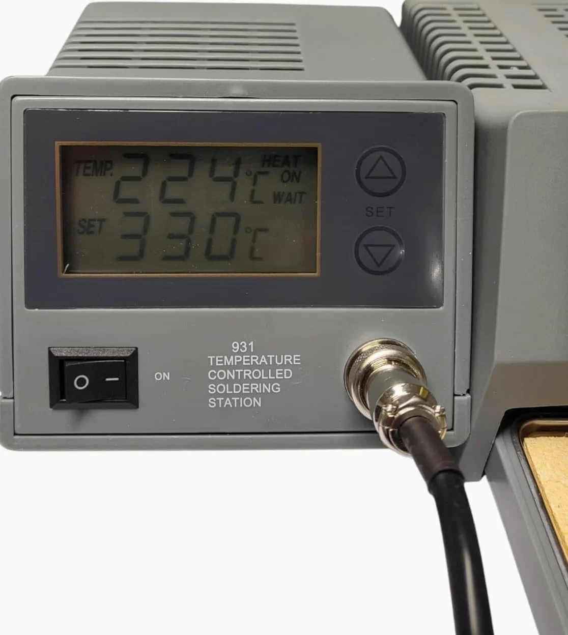 Stazione Saldante Elettrica Professionale AN-931 con Display Digitale Temperatura Regolabile 150-450°C Spugna 48W 220-240V di Saldatura Dissaldante Alta Qualità ANFEL