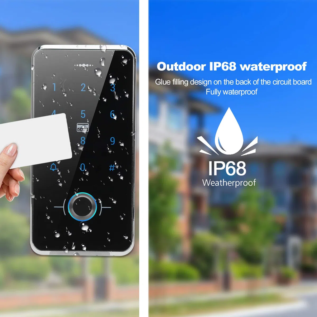 Tastiera Porta Touch Screen, Lettore Password Per Impronte Digitali Controller Di Accesso Impermeabile Tastiera Con Accesso Senza Chiave Per Sistema Di Sicurezza Domestica