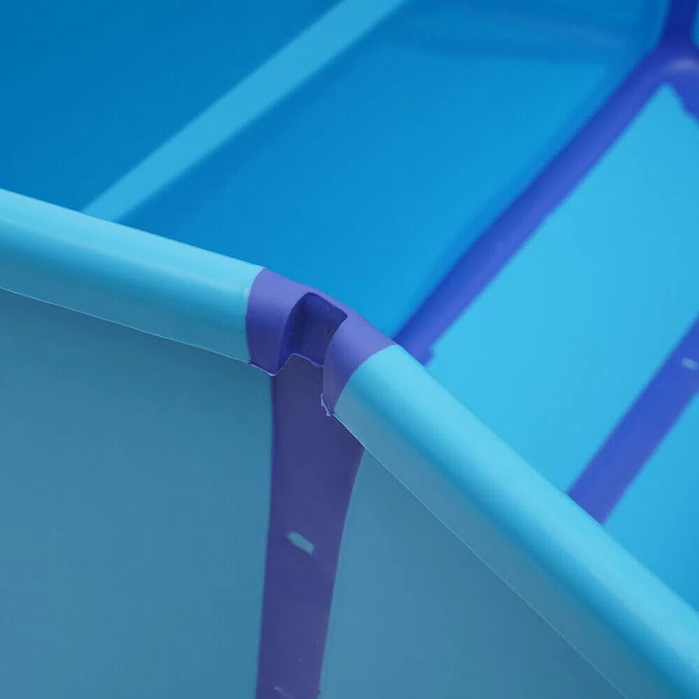 Vasca da bagno pieghevole di grandi dimensioni, per adulti e bambini, portatile, portatile, SPA, secchio rettangolare pieghevole, blu, mobile, per sauna, bagno, massaggio, 98 x 50 x 56 cm