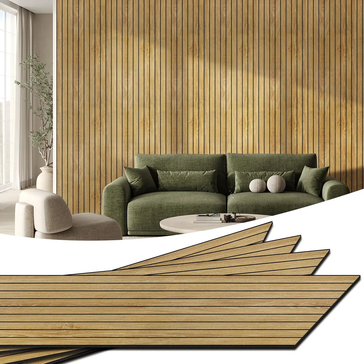 WADILE In PVC Con Venatura Del Legno Per Pareti, 40 Cm X 5,2 M, Insonorizzanti Per Rivestimenti Murali, Murali Removibili E Autoadesivi, 3D Per Decorazione Interna, Copertura Di 2 M²