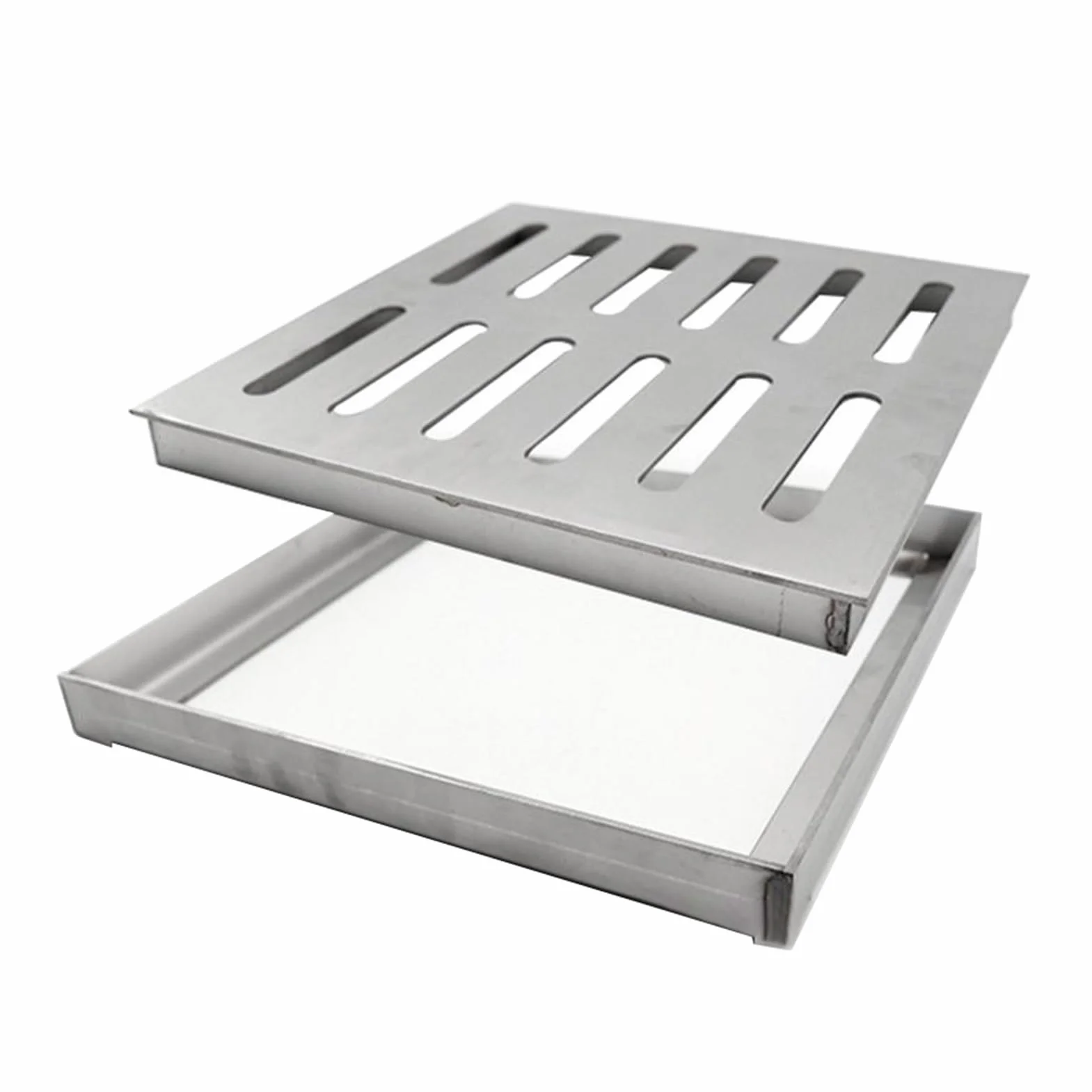 Coperture per tombini da Esterno 10x10 15x15 20x20 25x25 30x30 40x40 50x50 60x60 cm Griglia di drenaggio Quadrata, Copertura per tombini da Esterno in Acciaio Inox 304 per Cortile, fognatur