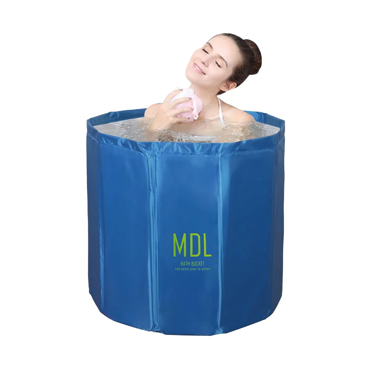 Vasca da bagno pieghevole per adulti, vasca da bagno pieghevole per bambini, adatta per docce di sauna e bagni di ghiaccio, vasca da bagno indipendente, senza installazione, 65 x 65 x 70 cm