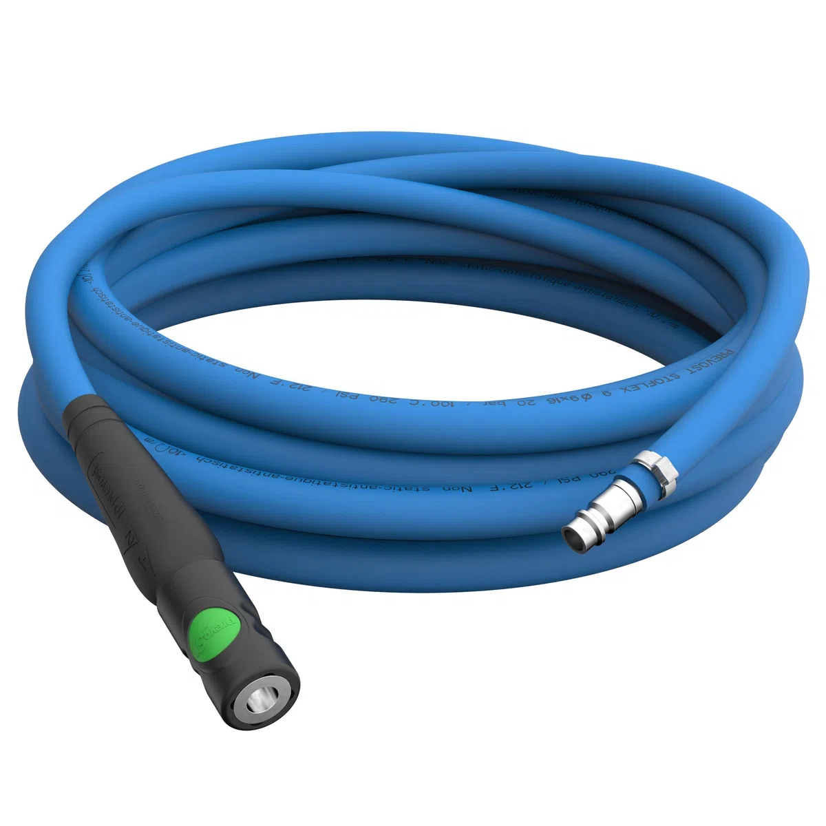 3m Tubo Flessibile Antistatico Ø 9mm Kit di Tubo per Aria Compressa + Raccordo rapido Prevost S1 Protezione + innesto di acciaio inossidabile Tubi per verniciatura fino a 50m selezione: 3m metri