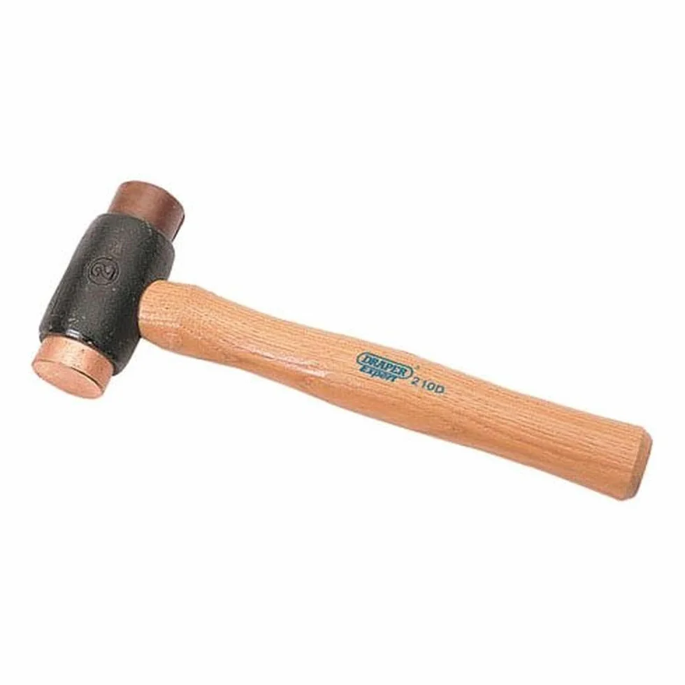 Draper Expert 20088 - Martello con testa in rame e pelle grezza, 1100 g, colore: Blu