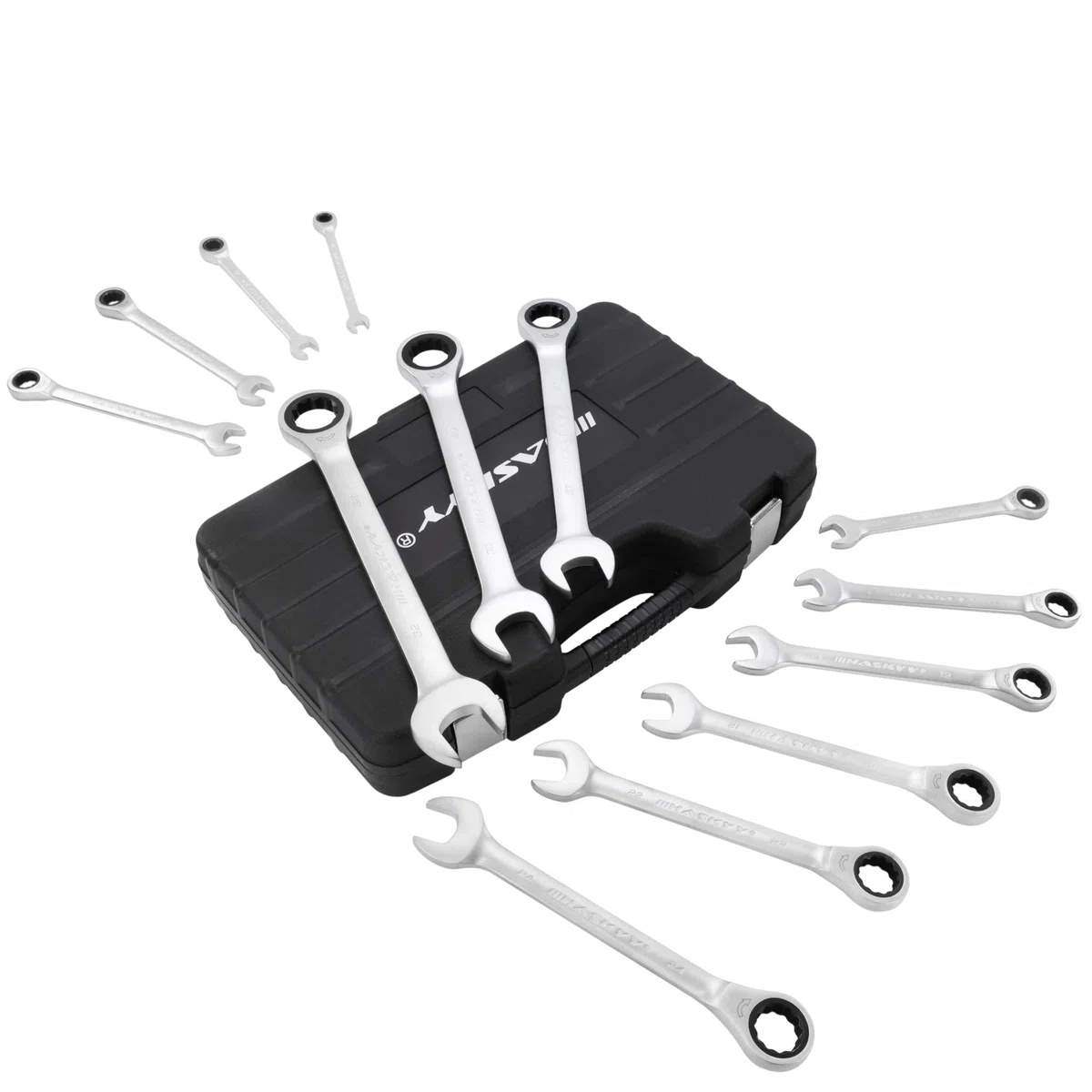 HASKYY Chiavi a Raschietto Anello Maul Cricchetto Chiave Set 8-32mm Set Attrezzi 13 Pz