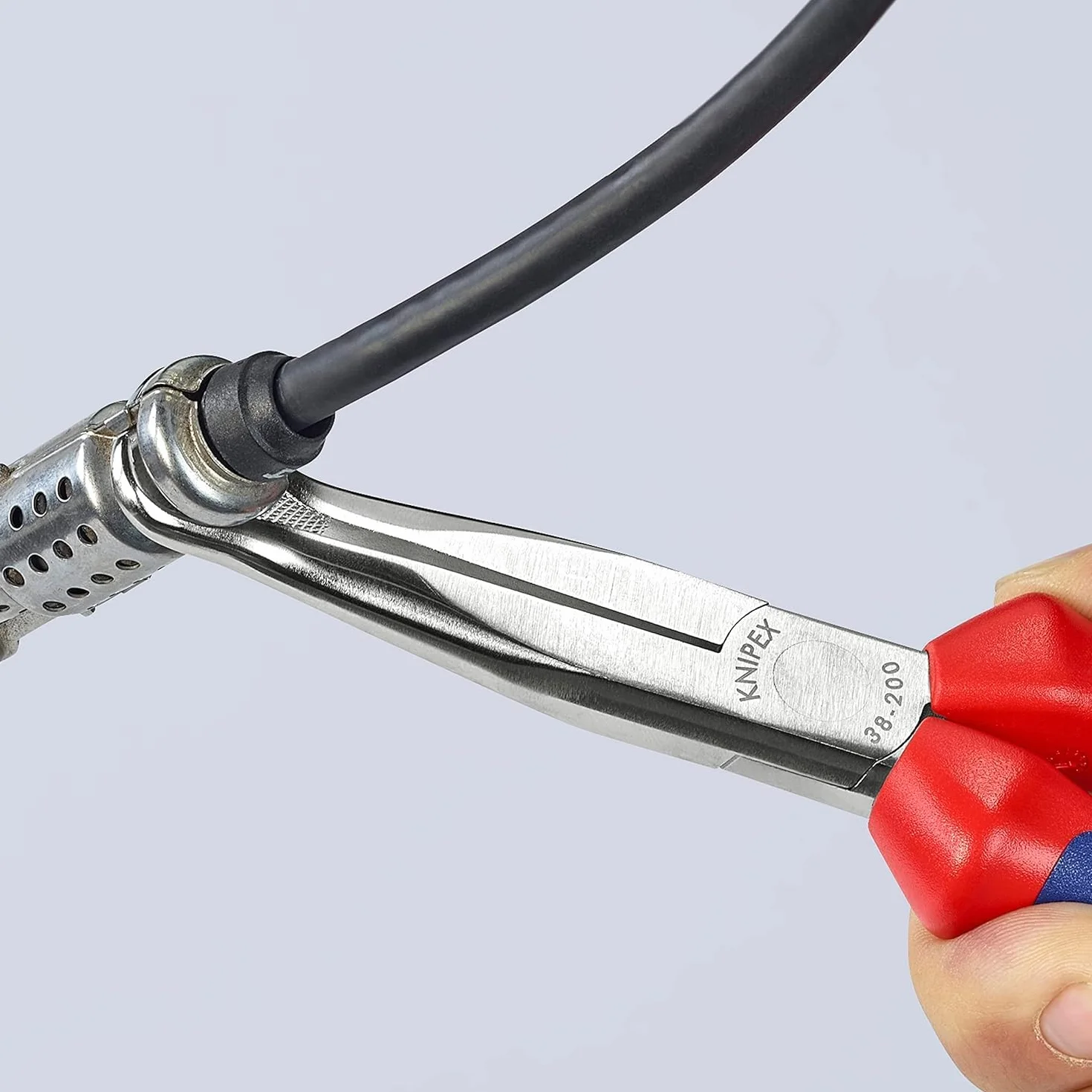 KNIPEX Pinza per meccanica cromata con impugnature multicomponente 200 mm, 38 95 200