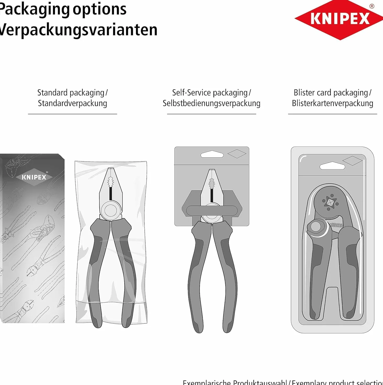 KNIPEX Pinza per meccanica - con becchi mezzotondi con tronchese (pinza a becchi di cicogna) in blister cromata isolante con manici, 26 16 200 T BK