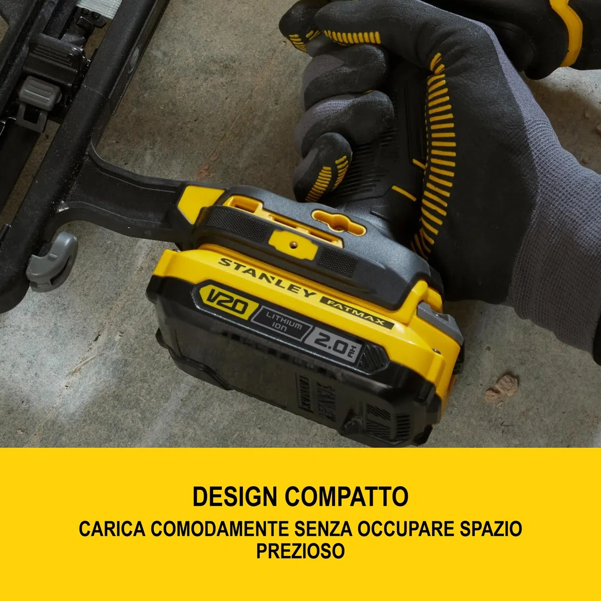 STANLEY FATMAX V20 2.0Ah e caricabatterie 1.25A, 18V, SFMCB10D1-QW