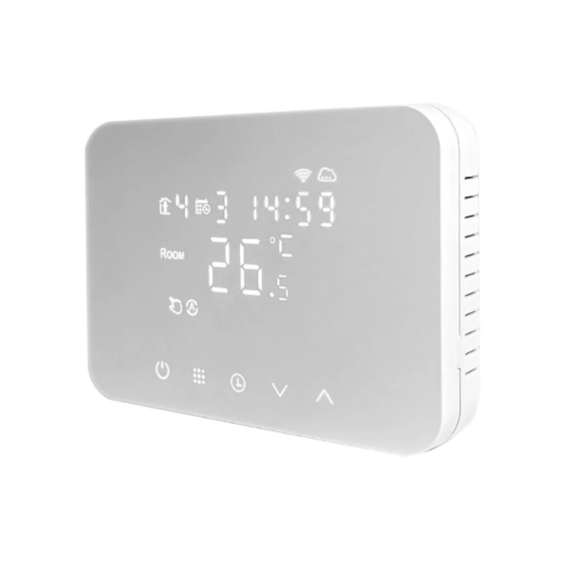 HEYTHERMO+ - CRONOTERMOSTATO WI-FI SOFT TOUCH 230V BIANCO - ideale per scatola 503