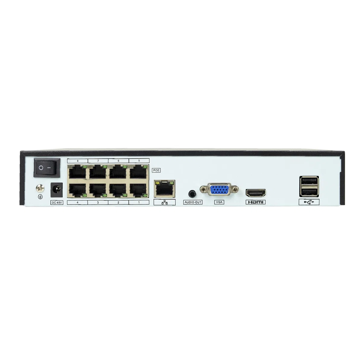 POE NVR PNI House IP716J, 16 canali 4K 8MP, 8 canali POE sì 8 canali IP, nero