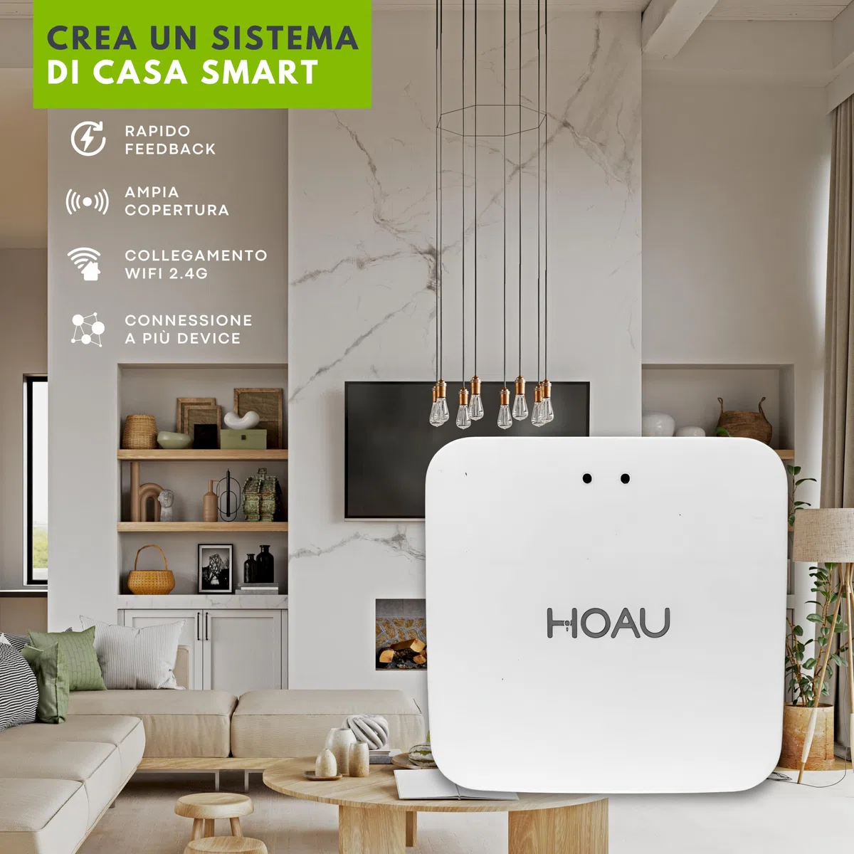 Zigbee 3.0 Gateway Smart Hub, Gateway Hub Zigbee Intelligente, Smart Home con Assistenza Alexa Google Home Assistant - App Tuya Smart Life (Banda WiFi 2.4GHz)(Non compatibile con disp SONOFF)