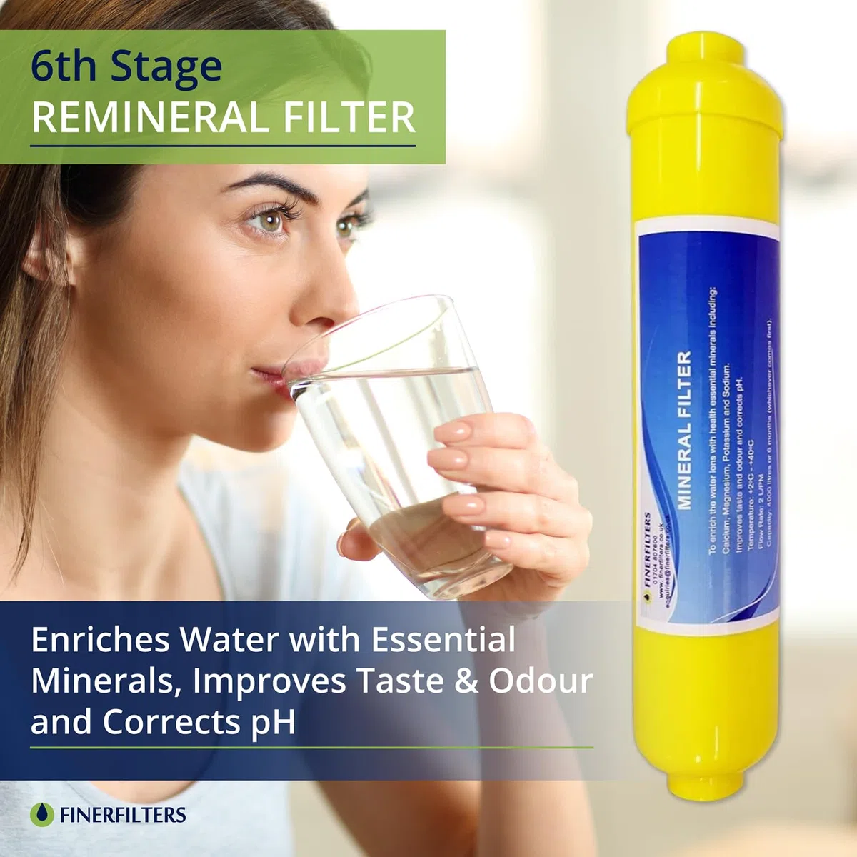 Finerfilters - Filtri di ricambio per osmosi inversa, uso domestico, membrana da 50 GPD, 6 pezzi