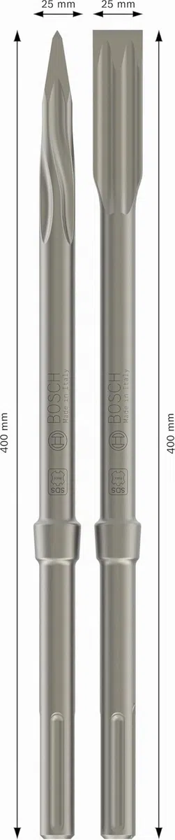 Bosch Professional 2607017368 Bosch - Industrial Tubo A Scalpello SDS-Max 2 x Scalpelli â€“ Affilatrice, 0 W, 0 V, Grigio
