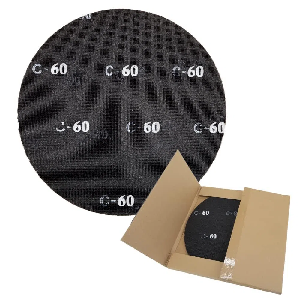 Dischi abrasivi zentimetrici da 430 mm, grana 60, disco abrasivo in rete di carburo di silicio per pavimenti in legno duro, cuscinetti tamponi resistenti per pavimenti, confezione da 10