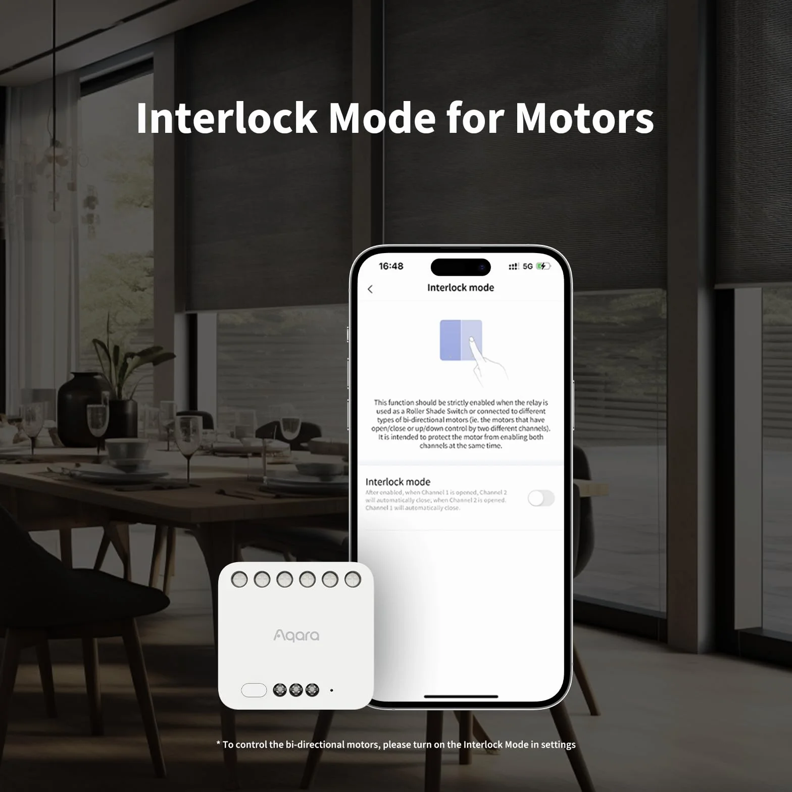 Aqara Modulo Doppio Relè T2, Richiede il HUB Aqara Zigbee 3.0, Per Porte Garage e Riscaldamenti, Interruttore per Tende a Rullo e per Luci, Supporta HomeKit, Google Home e Alexa, Matter over Bridge