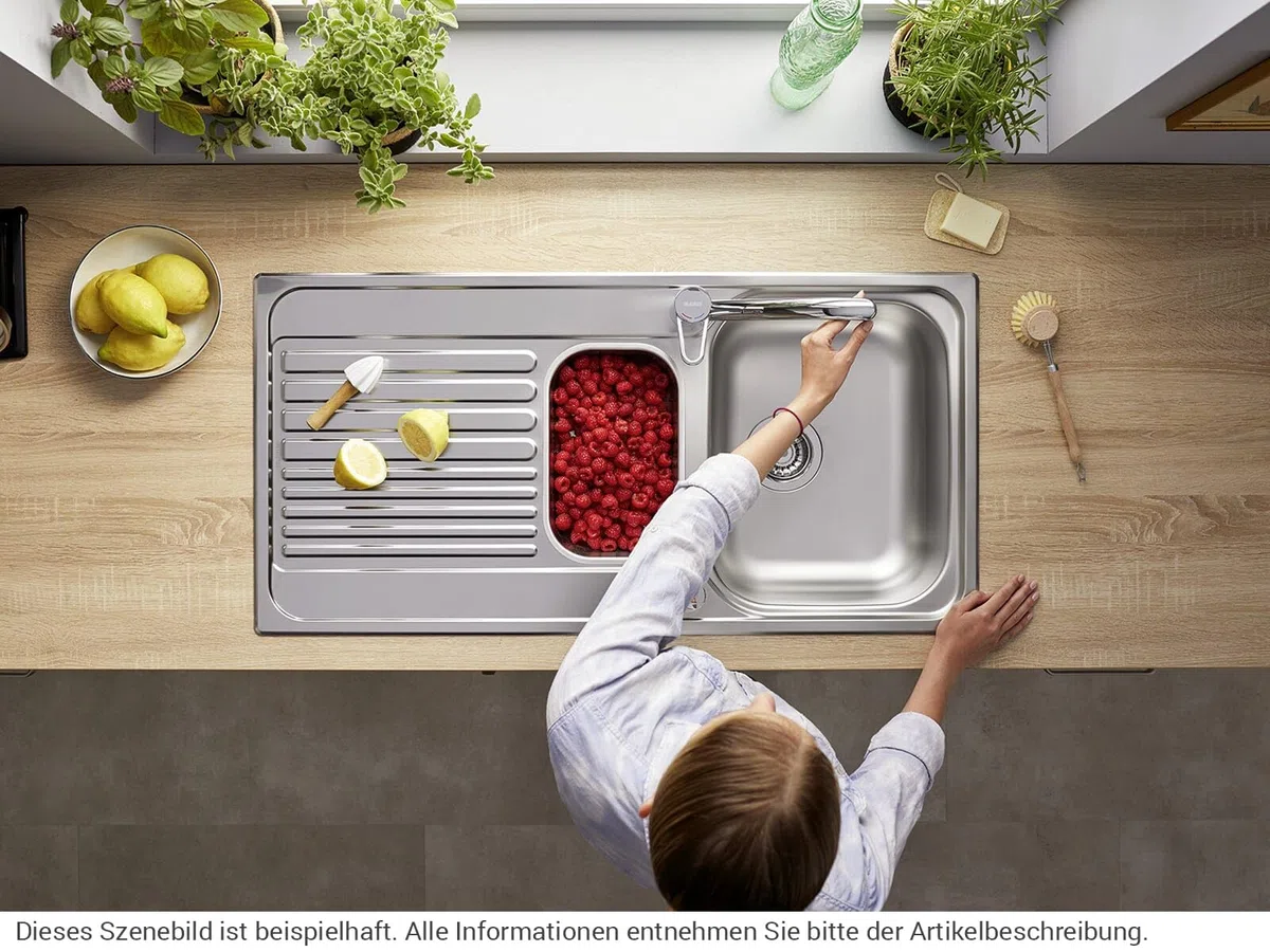 BLANCO WEGA II | Rubinetto da cucina cromato | alta pressione | antiriflusso | cartuccia in ceramica | qualità sicura dell'acqua e risparmio idrico | [4,8 x 25,2 x 18,5 cm)