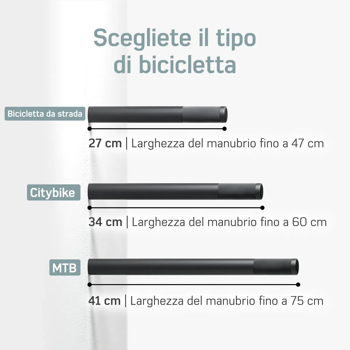 Borgen Supporto bici da parete - Portabici da parete in legno per bici da corsa - In legno di quercia - Supporti bici da MTB, bici da corsa e city bike