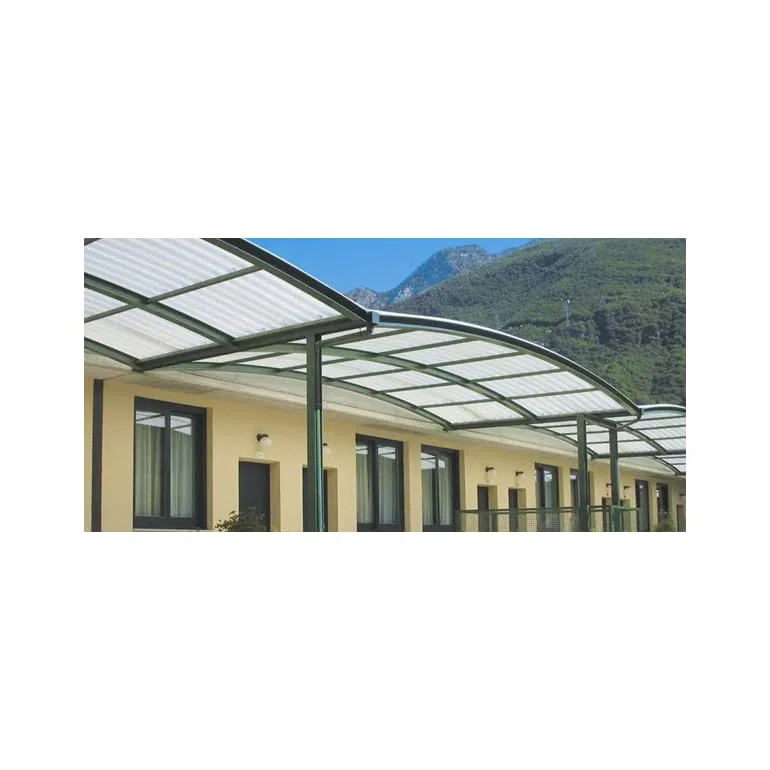 Lastra corrugata 177/51 policarbonato alveolare trasparente spessore 6 mm 200x92 cm