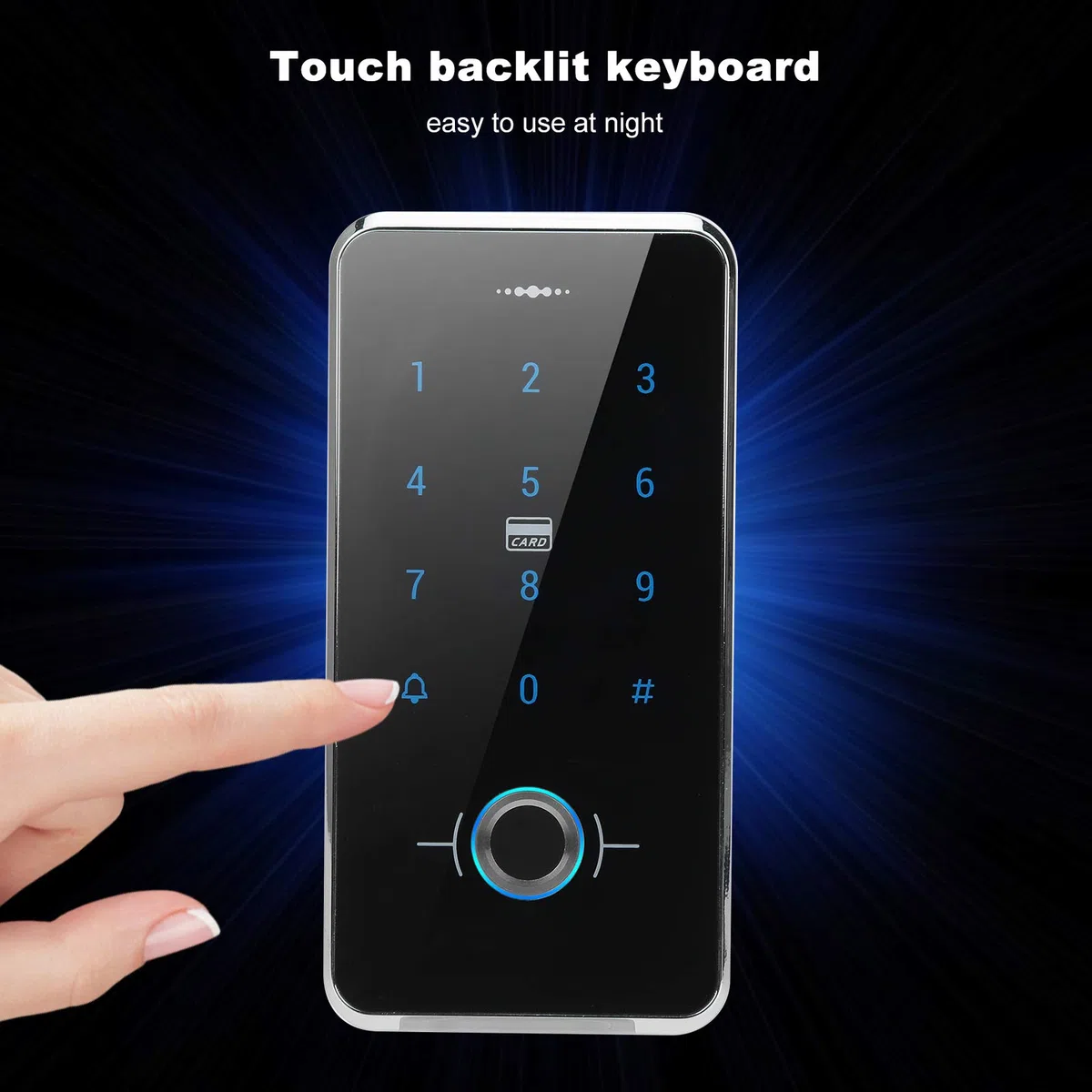 Tastiera Porta Touch Screen, Lettore Password Per Impronte Digitali Controller Di Accesso Impermeabile Tastiera Con Accesso Senza Chiave Per Sistema Di Sicurezza Domestica
