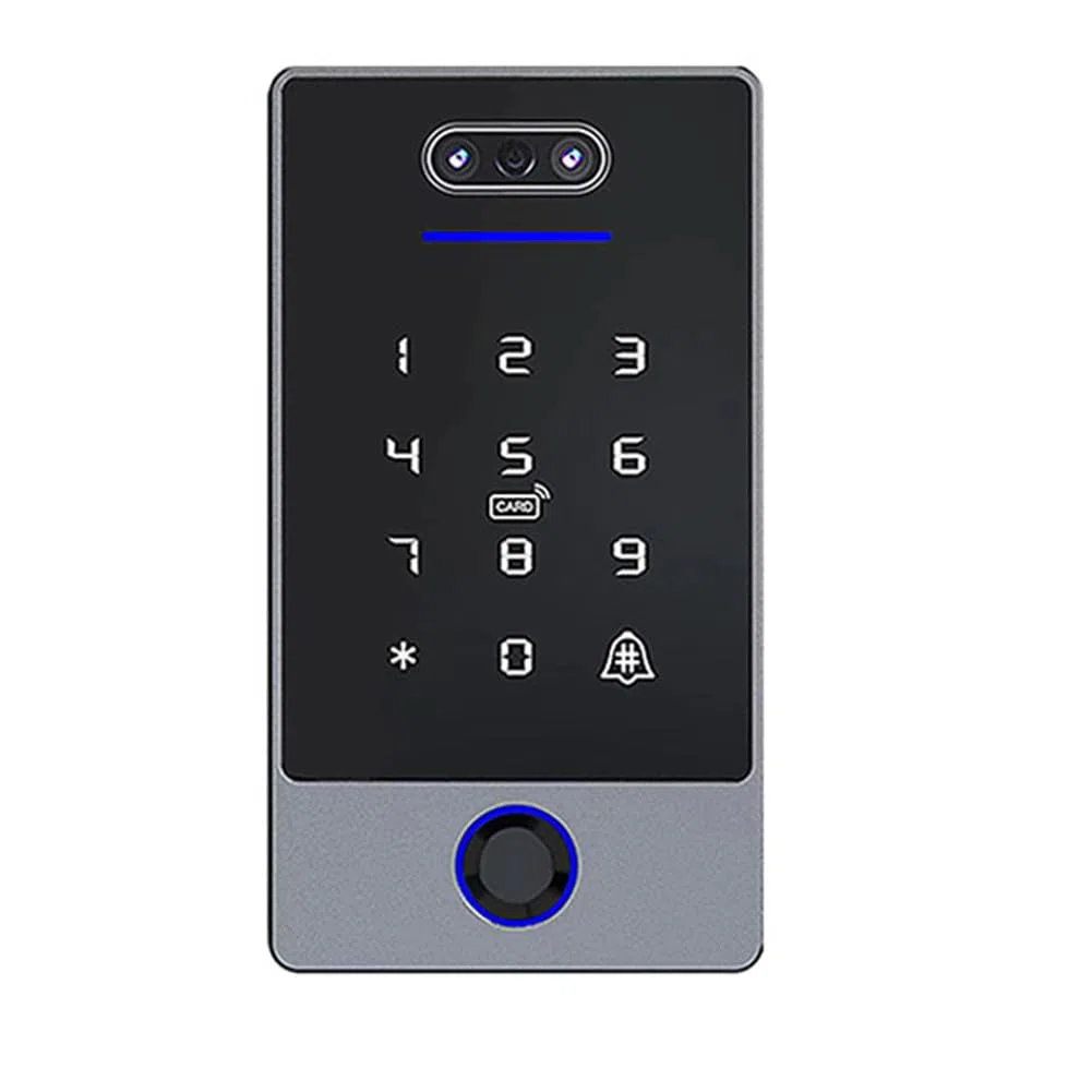 TTLock Tastiera di controllo accessi con riconoscimento facciale impermeabile con lettore di impronte digitali per serratura della porta-B