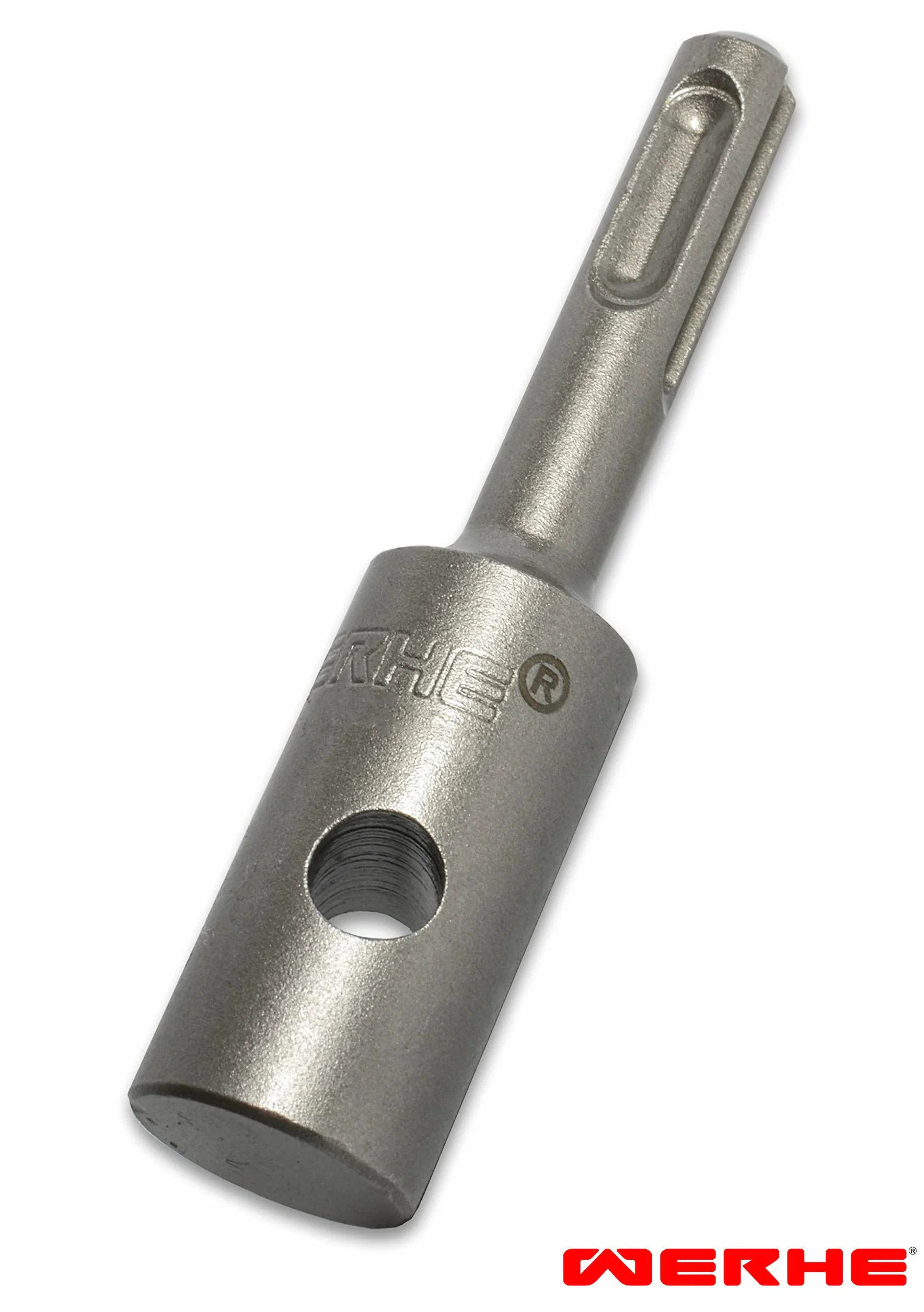 WERHE Trivella da terra a doppia elica 80 mm con adattatore SDS Plus – Trivella robusta per pali per recinzioni e piantumazione di alberi – Lavori di giardinaggio precisi