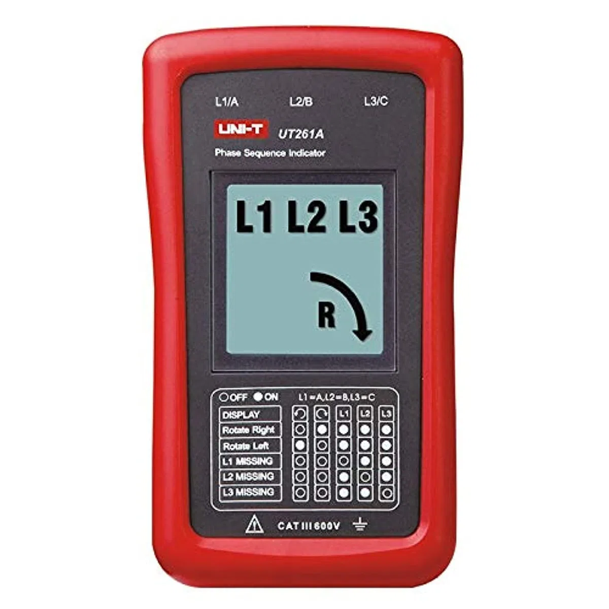 UNI-T UT261A Phase Sequence Tester Lack Phase Meter Motor Rotation Indicator AC 40 700V 90 600V (UT261A)
