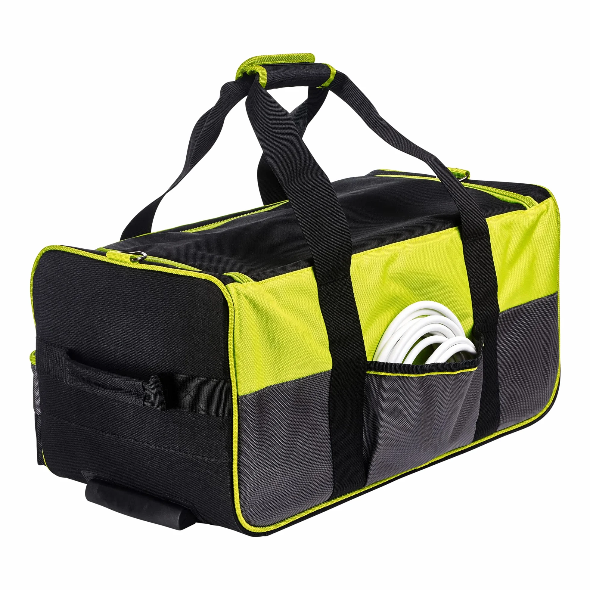 RYOBI - Borsa con fondo rinforzato su ruote (56 x 29 x 30 cm) per 4 o 5 utensili - 2 ruote e manico telescopico per un facile spostamento - Capacità: 49L