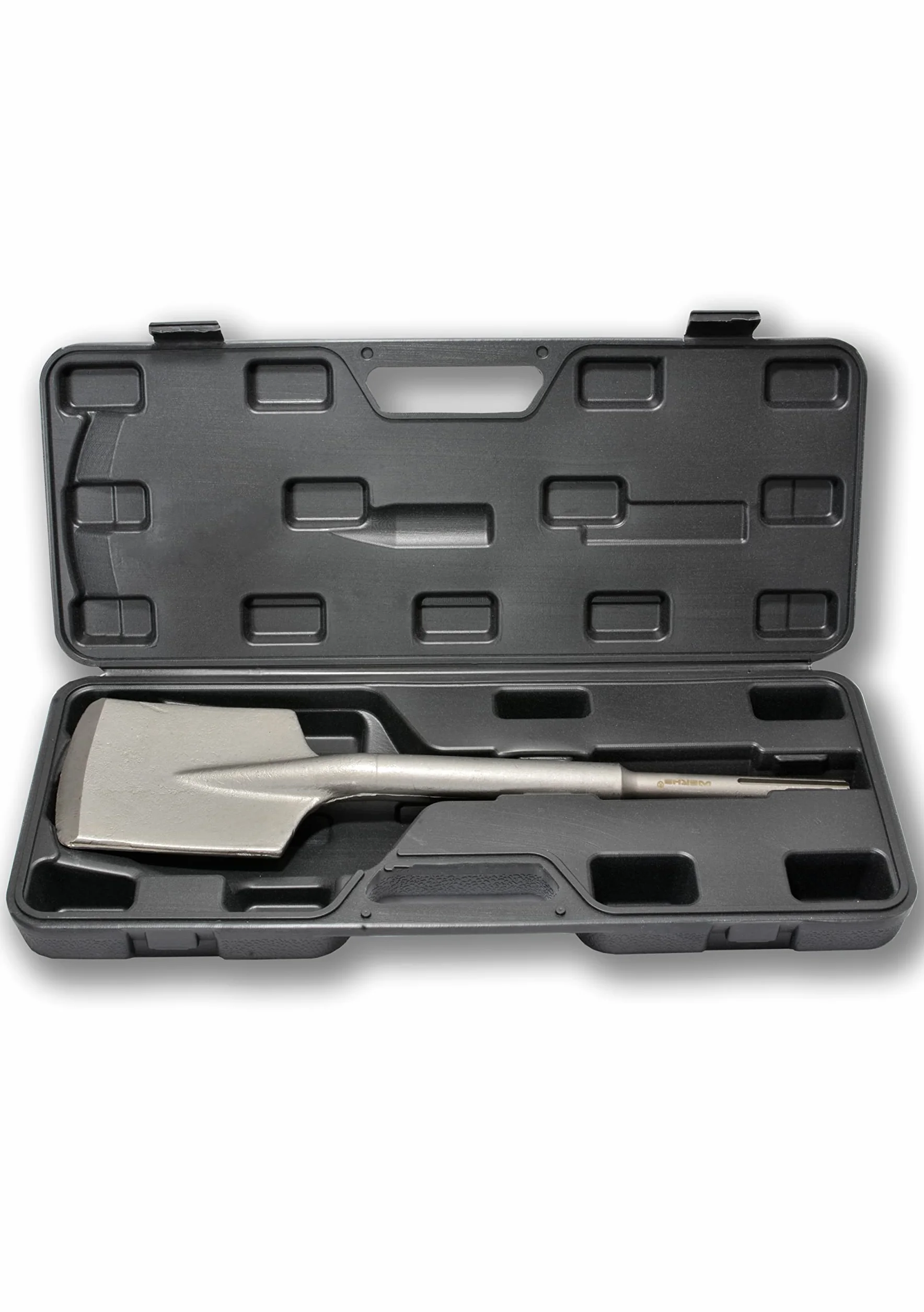 WERHE Scalpello a pala 110 mm di larghezza x 410 mm di lunghezza con attacco SDS-Max – per smuovere e scavare in terreni duri, terra, calcestruzzo e asfalto – in acciaio legato