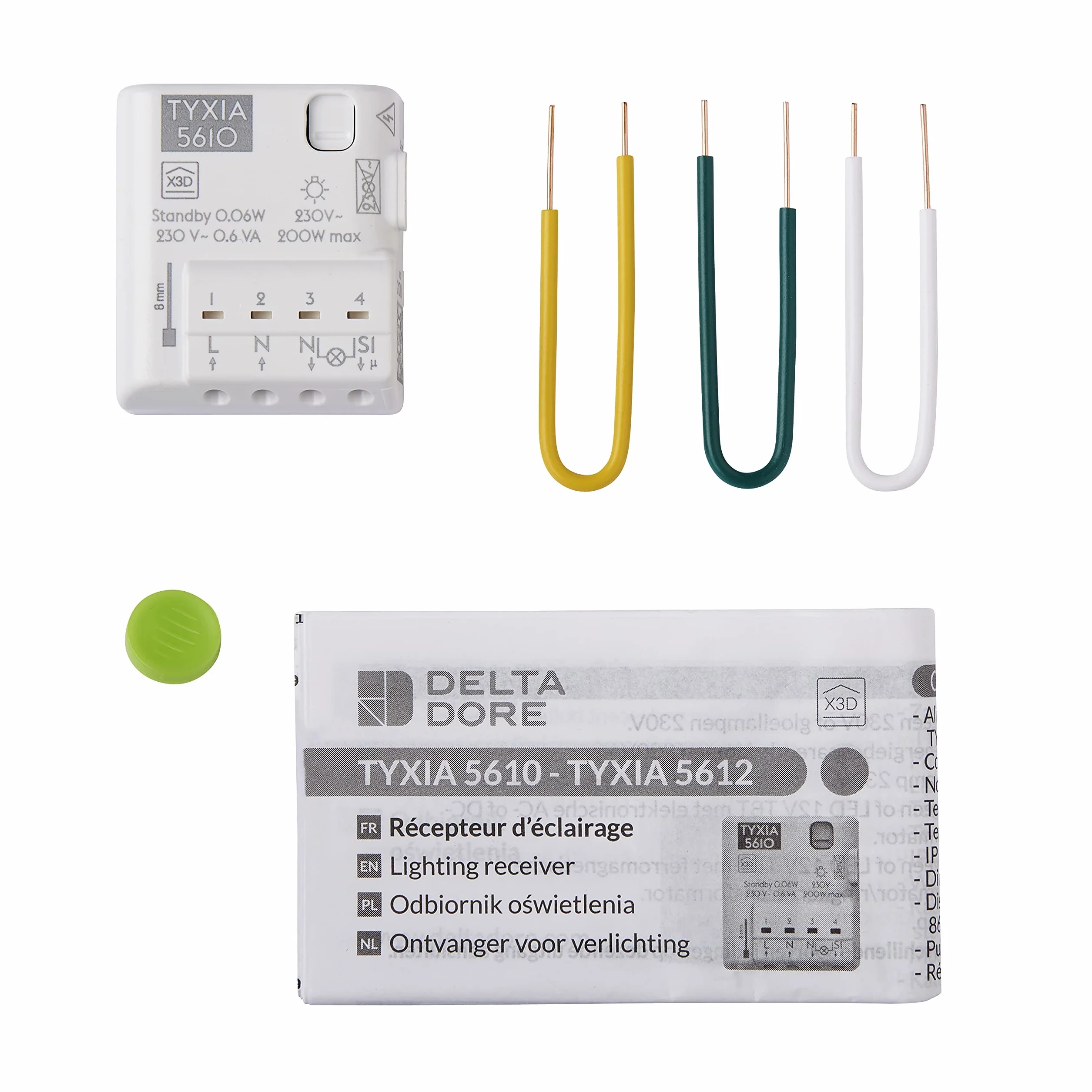 Delta Dore 6351400 TYXIA 5610 ricevitore Nano modulo, 230 V, Bianco