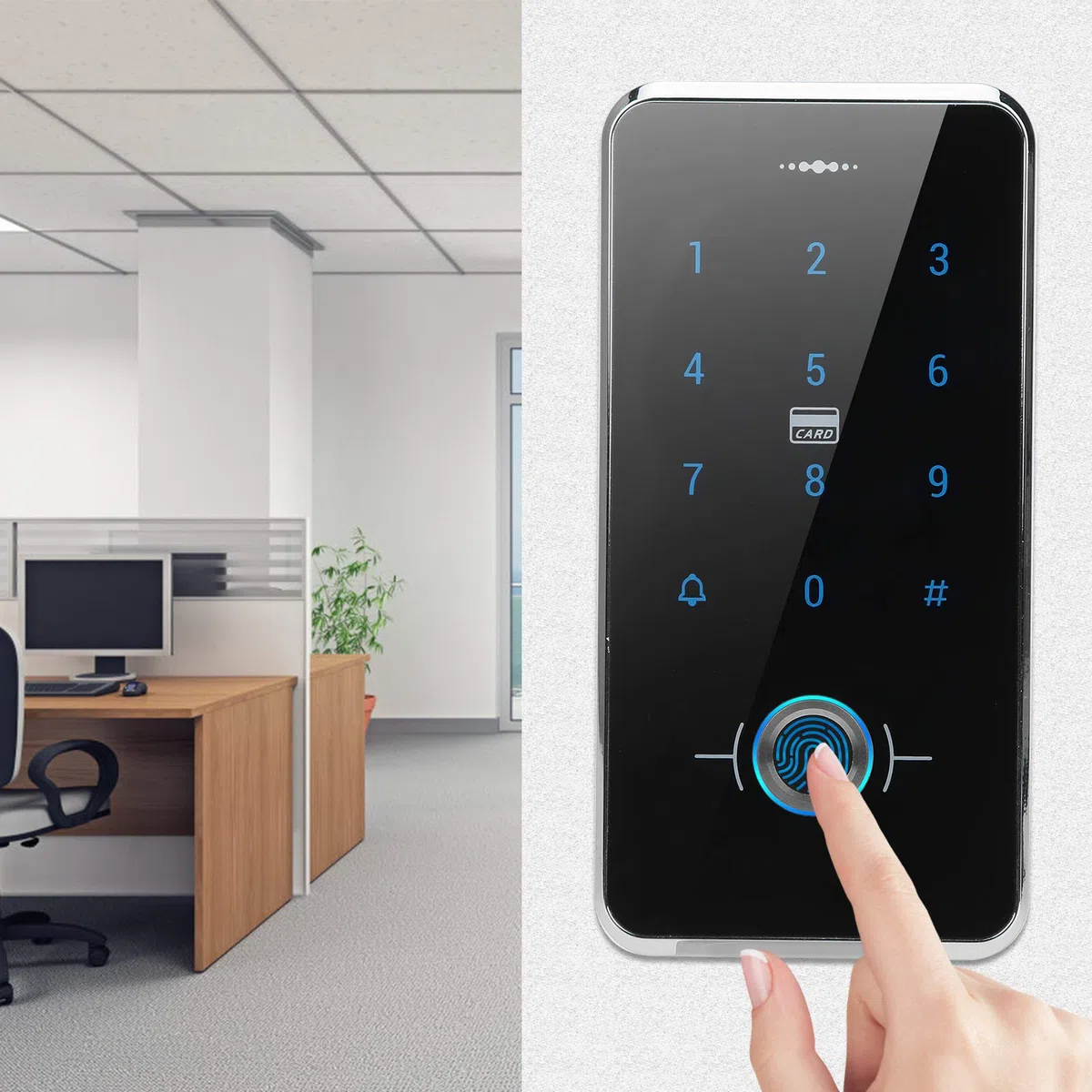 Tastiera Porta Touch Screen, Lettore Password Per Impronte Digitali Controller Di Accesso Impermeabile Tastiera Con Accesso Senza Chiave Per Sistema Di Sicurezza Domestica