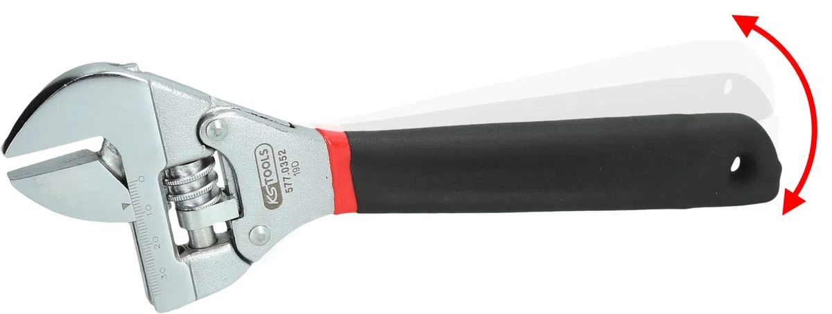 KS Tools 577.0352 Chiave regolabile a rullino con cricco, 0 - 32 mm