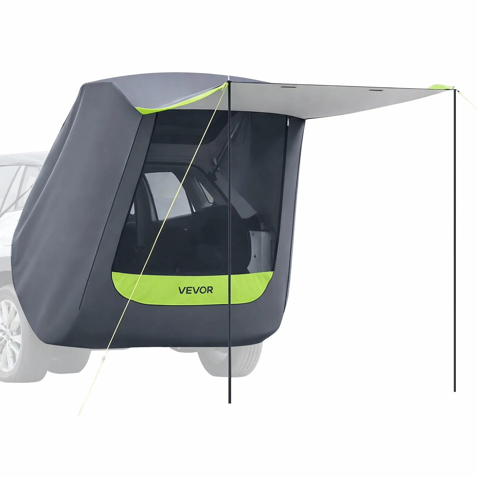 VEVOR Tenda Posteriore per Auto Tenda Parasole da Portellone Posteriore da Auto SUV Impermeabile PU 2000mm Parasole Pieghevole da Veicoli per Campeggio Viaggio Gite Capienza ca. 2 Persone