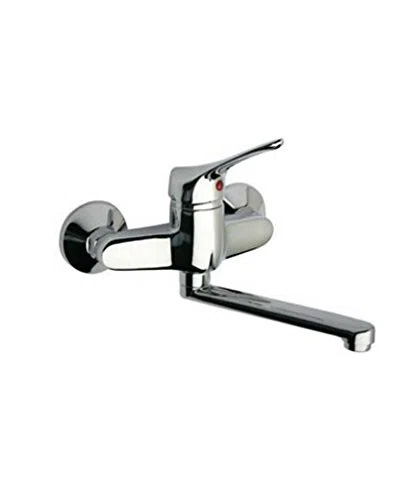 Miscelatore monocomando rubinetto a muro per lavello, Pilot Paini, colore cromo