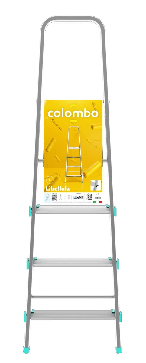 Scala LIBELLULA in alluminio 4 gradini Silver