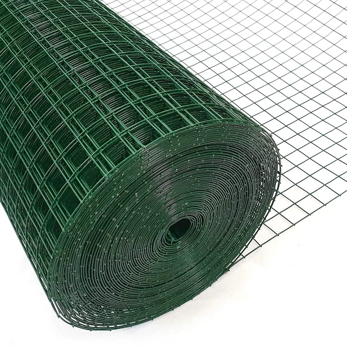 La zappa Rete elettrosaldata per recinzione in metallo, maglia quadrata 13 x 13 mm (80 cm / 25 mt, Verde Plastificata)