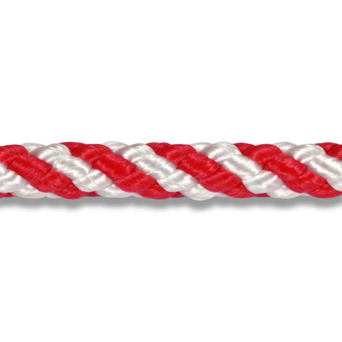 Corderie Italiane, 006024668, Treccia segnaletica bianco/rossa 10 mm - 100 mt