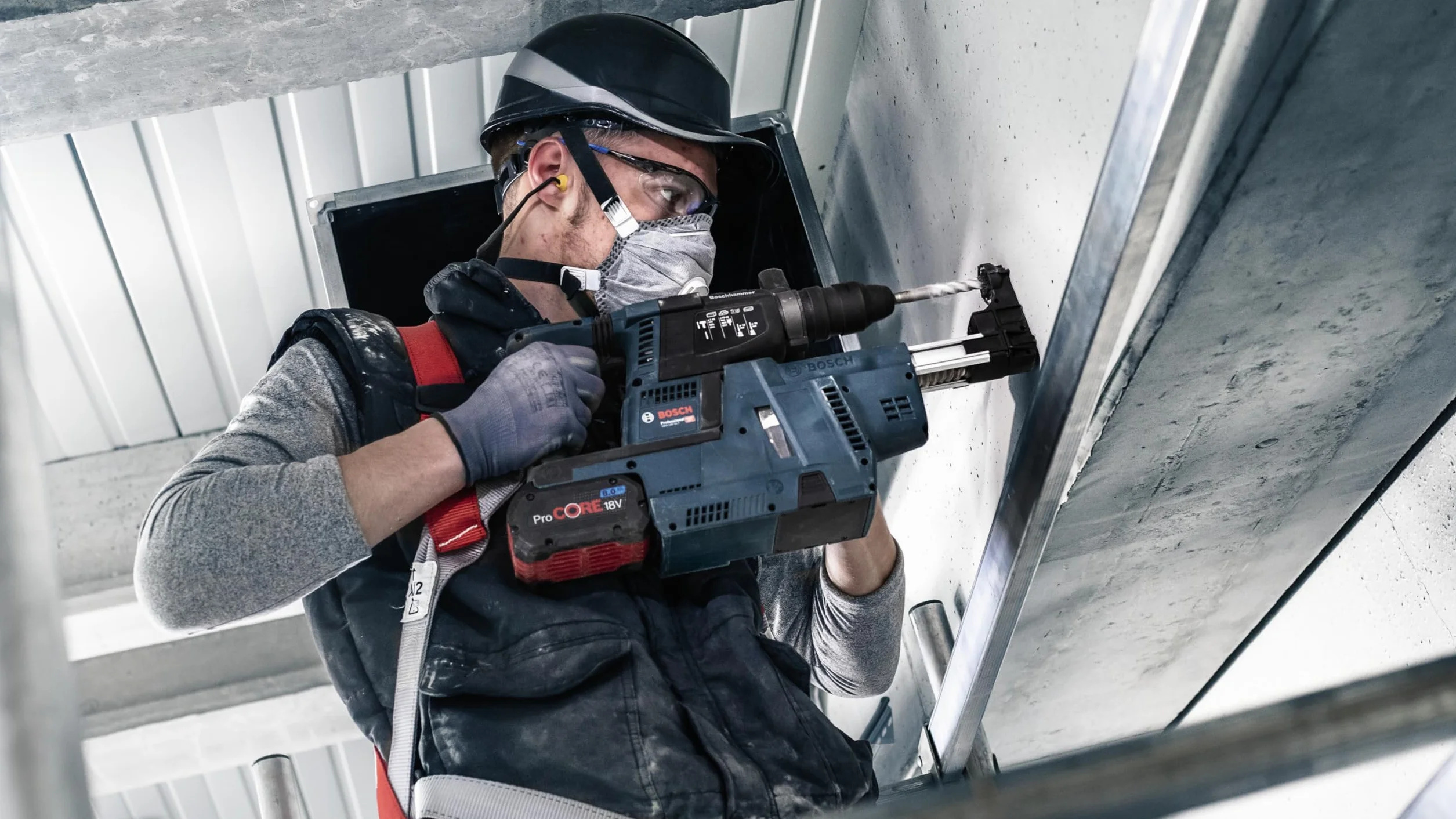 Bosch 1x Punta per martelli PRO SDS plus-5X (per Calcestruzzo armato, Calcestruzzo, Ø 25,00 mm, Professional Accessorio Martello perforatore)