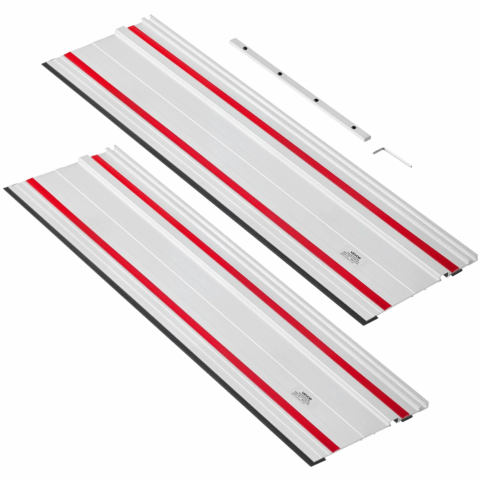 VEVOR Binario di Guida per Seghe Circolari Guida per Troncatrice Circolare Materiale in Alluminio Lunghezza Guida 698,5 mm Kit di Guide 2 pz Connettore 1 pz Lavorazione del Legno da Falegnameria