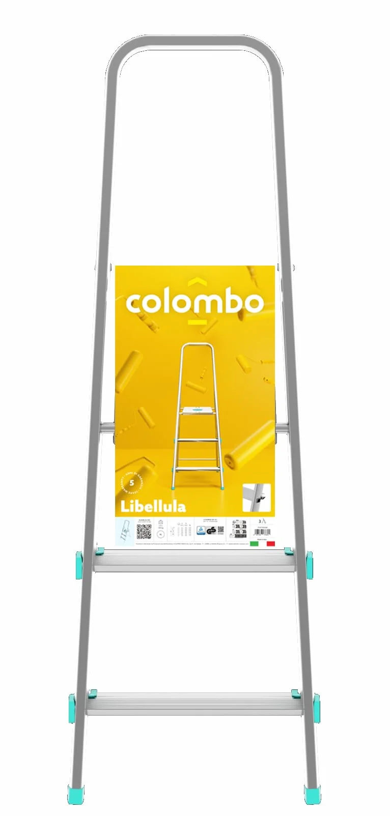 Scala LIBELLULA in alluminio 3 gradini Silver