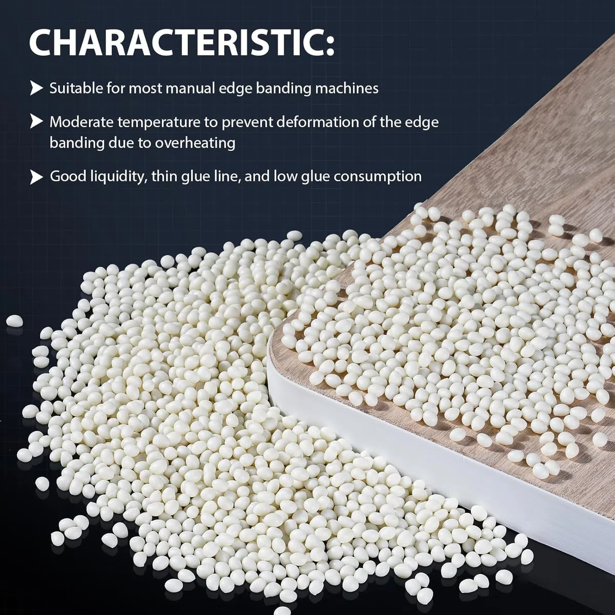 YUCHENGTECH Pellet di Colla Bianca per Bordatrice 5 kg Colla Hot Melt Pellets Adesivo per Bordatrice