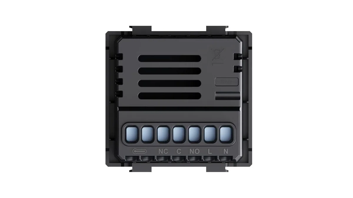 Elektronova Cronotermostato connesso WIFI TUYA da incasso modulo programmabile 2P 240V display touch retroilluminato colore bianco compatibile su supporti Vimar plana