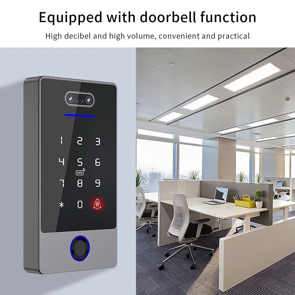TTLock Tastiera di controllo accessi con riconoscimento facciale impermeabile con lettore di impronte digitali per serratura della porta-B