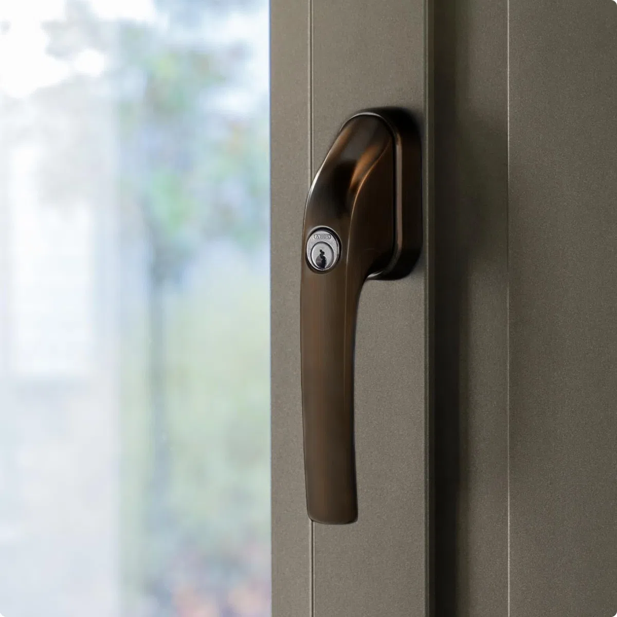 Abus FG300 AL0089 - Maniglia per finestra con serratura, colore: Marrone