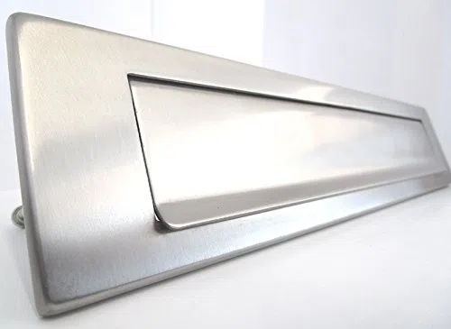 FORNITUREZAMBON BUCA PER LETTERE BOCCHETTA FERITOIA IN ACCIAIO INOX SATINATO 240-340x75 MM