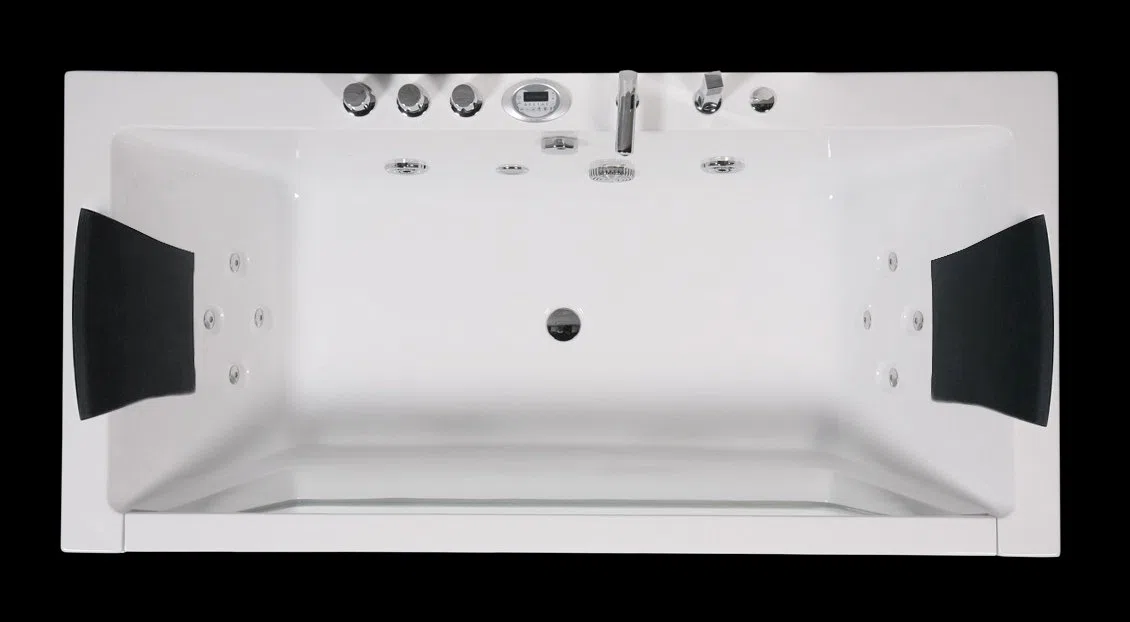 Bagno Italia Vasca da bagno Idromassaggio da 185x90 cm due posti 10 idrogetti cromoterapia bluetooth